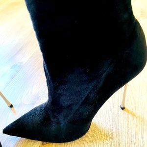 Black suede booties. Schutz brand. Size 9. Like new